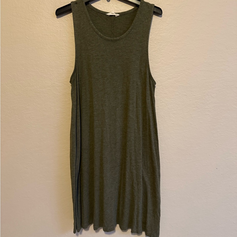 Madewell Tank Shirtdress Olive Green